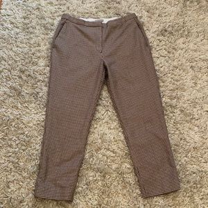Red and tan weave dress pants